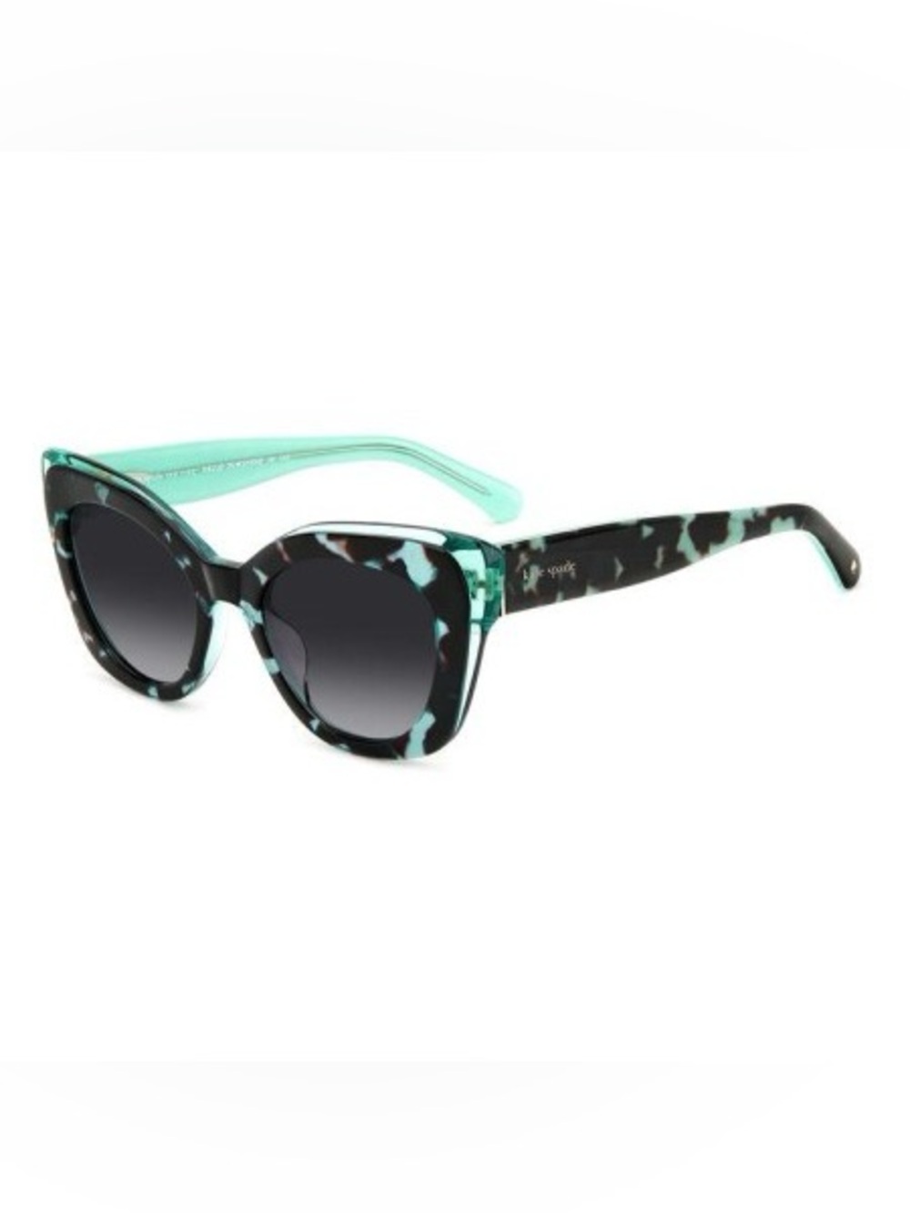 Kate Spade Green Tortoiseshell Cat-Eye Sunglasses with Gradient Lenses